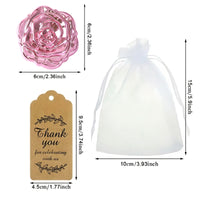 Rose Compact Mirror Double-Sided Magnifying Portable Folding Makeup Mirror for Women