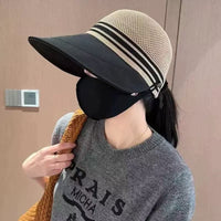 Extra-Long Brim Sun Visor for Outdoor Travel - UV Protection Sun Hat for Large Head Sizes