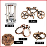 Metal Interlocking Puzzle Set Brain Teaser Game for Adults and Kids