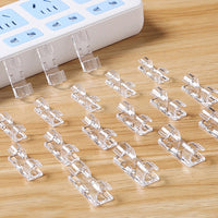 Self-Adhesive Cable Organizer Clips for Power Strips and Wires