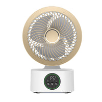 Smart Voice Control USB Rechargeable Oscillating Desk Fan with Remote and Timer