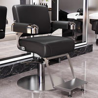 Professional Hydraulic Reclining Barber Chair for Salon Hair Styling and Cutting
