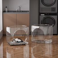 Plastic Cat Bed Four Seasons Universal Pet Nest Space Capsule Design Easy Clean Semi-Enclosed Cat House