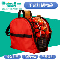 Christmas Lights Storage Organizer with Spools and Dividers, Large Capacity Foldable Holiday Light Storage Bag
