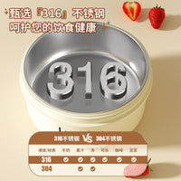 316 Stainless Steel Insulated Lunch Box Set with Microwaveable Containers and Soup Bowl for Office and School