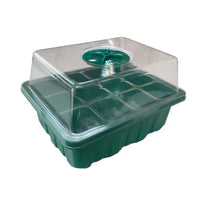 12-Cell Seedling Starter Tray with Lid - Thickened, Breathable, Humidity-Controlled Germination Kit for Succulents and Plants