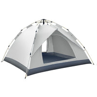Automatic Pop-Up Camping Tent for 3-4 People, Double Layer, Thickened, UV Protection, Outdoor Beach Shelter
