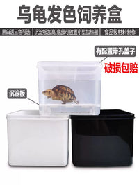 Turtle Breeding Box with Lid - Small Aquarium for Aquatic Reptiles and Fish
