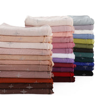Women's Summer Meteor Hot Drill Mesh Long Scarf Elastic Solid Color Headscarf Shawl