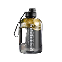 HaoDunTon 4L Large Capacity Sports Water Bottle with Straw and Handle, Portable PC Plastic Space Cup for Students