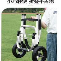 Foldable Shopping Cart with Aluminum Alloy Frame and Silent Wheels for Groceries
