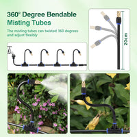 Adjustable Misting Nozzle Kit for Irrigation, Cooling, and Humidification