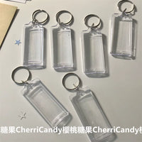 DIY Mini Photo Frame Keychain Pendant for Bags and Keys, Clear Resin