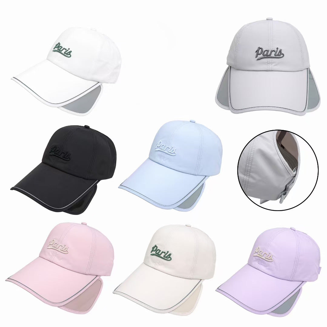 Women's UV Protection Sun Visor Hat with Retractable Brim for Outdoor Activities