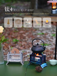Titanium Mini Incense Burner & Fire Pit for Outdoor Camping, Teahouse Ambiance, Mosquito Repellent