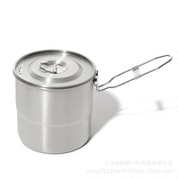 304 Stainless Steel Camping Cookware Set with Portable Storage Bag for Outdoor Cooking BBQ
