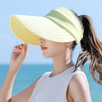 Women's Korean Style Sun Visor Hat for Outdoor Sports and Sun Protection