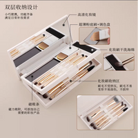 Luvia Magic Box 3-Fold Portable Mini Travel Makeup Brush Set with Eyeshadow Brush