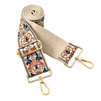 Adjustable Wide Crossbody Bag Strap Replacement with Colorful Patterns