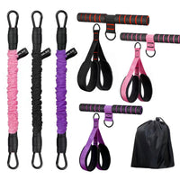Pedal Resistance Band Set for Home Fitness and Yoga