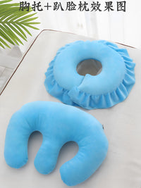 U-Shaped Latex Massage Pillow for Beauty Salon Beds, Removable and Washable