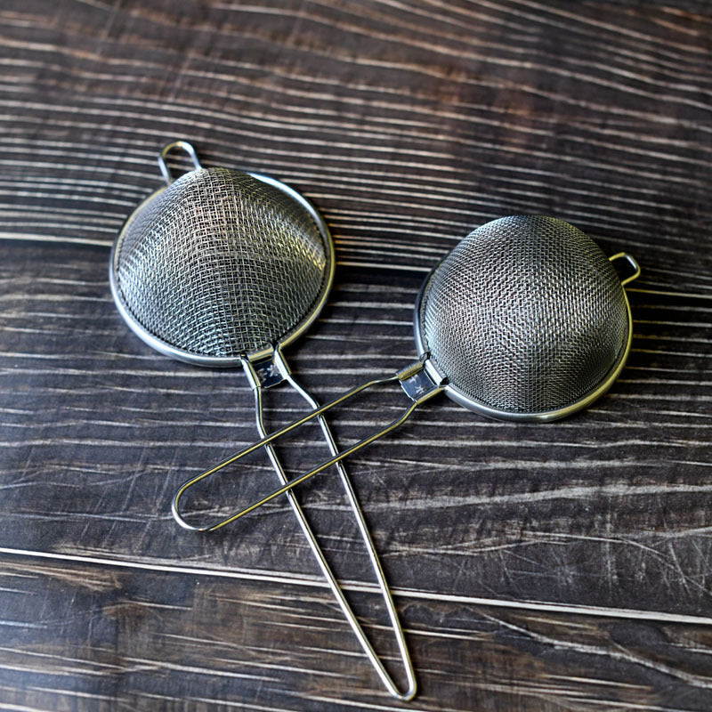 Japanese Style Double-Layer Conical/Round Strainer for Bar, Coffee, and Tea