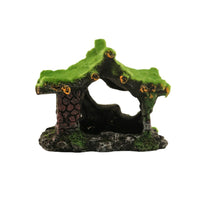 Resin Aquarium Ornament Moss House Fish Shrimp Hideout Decoration