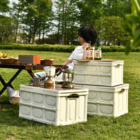 Foldable Outdoor Storage Box with Handles for Camping, Picnics, and Home Organization