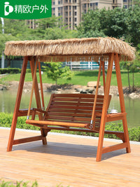 Solid Wood Swing Chair for Patio Garden and Outdoor Relaxation - Double and Triple Seater Swing Rocker