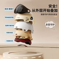 3C Certified Electric Scooter Helmet for Men and Women, Summer Sun Protection Half Helmet