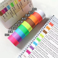 Writable Color Index Tabs Sticky Notes for Books and Planners, Fluorescent Page Markers