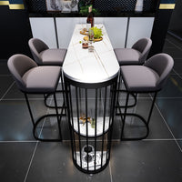 Nordic Slate Bar Table Dining Table with Chairs for Home Kitchen Living Room