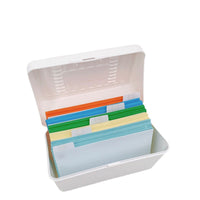 American Style Loose-Leaf Index Cards with Storage Box, 200g Thick Lined Memo Cards for Study & Office