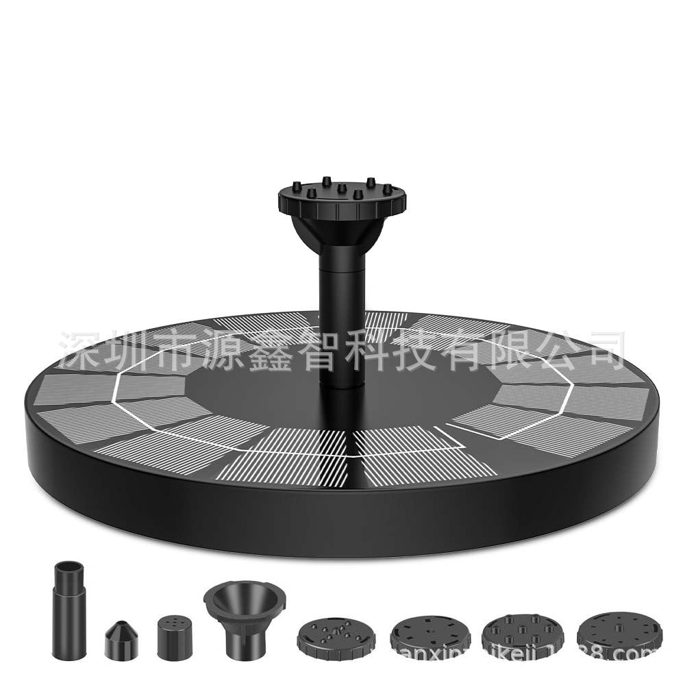 Solar-Powered Floating Fountain Pump for Bird Bath Pond Pool Garden Decor