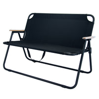 Reinforced Kermit Style Double Folding Camping Chair with Backrest for Outdoor BBQ & Stalls