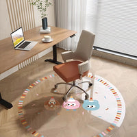 Round Clear PVC Floor Mat for Office Chair Desk Protection, Waterproof & Washable