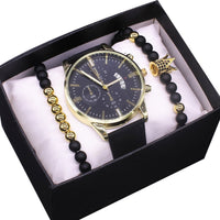 Men's Quartz Watch Gift Set with Bracelets