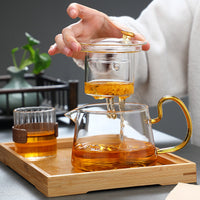 Borosilicate Glass Teapot with Infuser, Heat-Resistant Stovetop Safe Tea Kettle for Loose Leaf Tea