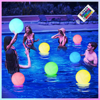 Inflatable LED Light Up Beach Ball for Outdoor Pool and Yard Decoration with Remote Control