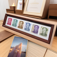 6-Grid Coin Display Frame with Stand for DIY Specimen and Calligraphy Art
