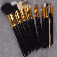 Portable Makeup Brush Set with Storage Bag - Eyeshadow, Powder, Blush, Concealer, Eyebrow Brushes