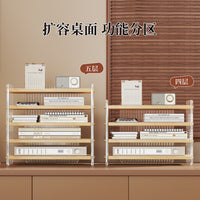 Acrylic Desktop File Organizer with Dividers for Books and Documents