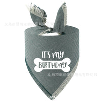 Pet Dog Bandana Scarf with Tassels for Birthday and Everyday Wear