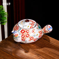 Kisen Japanese Ceramic Teapot and Teacup Set for Home Tea Ceremony