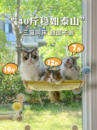 Cat Hammock Balcony Window Perch Suction Cup Mounted Cat Bed Swing for Viewing