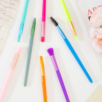 8-Piece Dopamine Colorful Makeup Brush Set for Eyeshadow Blending and Eyelashes