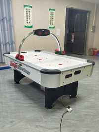 Tabletop Air Hockey Table with Electric Scoring, Reinforced Aluminum Surface, Air Suspension Hockey Game for Parties