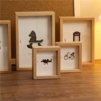 Japanese Ins Style Wooden Photo Frame for Desktop Decor, DIY Rectangular Picture Frame