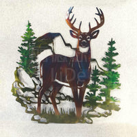 Forest Deer Metal Wall Decor for Garden & Bedroom
