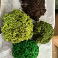 新款仿真丝状苔藓绿色微景观布置假草坪鱼缸造景假山石头盆景批发